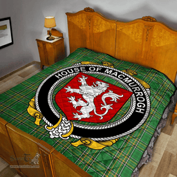 Scottish House Of Macmurrogh Irish Coat of Arms Family Crest Quilt Irish National Tartan Irish County Quilts