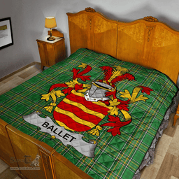 Scottish Ballet Irish Coat of Arms Family Crest Quilt Irish National Tartan Irish County Quilts