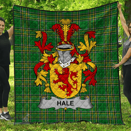Scottish Hale Or Mchale Irish Coat of Arms Family Crest Quilt Irish National Tartan Irish County Quilts