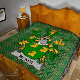 Scottish Kee Or Mckee Irish Coat of Arms Family Crest Quilt Irish National Tartan Irish County Quilts