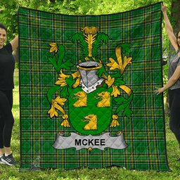 Scottish Kee Or Mckee Irish Coat of Arms Family Crest Quilt Irish National Tartan Irish County Quilts