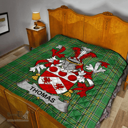 Scottish Thomas Irish Coat of Arms Family Crest Quilt Irish National Tartan Irish County Quilts