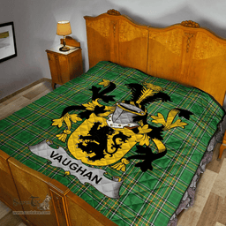 Scottish Vaughan Irish Coat of Arms Family Crest Quilt Irish National Tartan Irish County Quilts