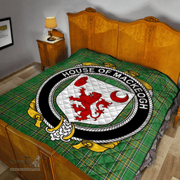 Scottish House Of Mackeogh Irish Coat of Arms Family Crest Quilt Irish National Tartan Irish County Quilts