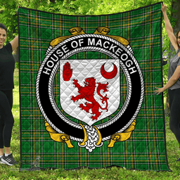 Scottish House Of Mackeogh Irish Coat of Arms Family Crest Quilt Irish National Tartan Irish County Quilts