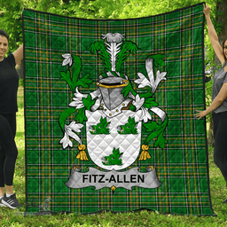 Scottish Fitz-Allen Irish Coat of Arms Family Crest Quilt Irish National Tartan Irish County Quilts