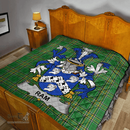 Scottish Ram Irish Coat of Arms Family Crest Quilt Irish National Tartan Irish County Quilts