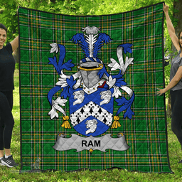 Scottish Ram Irish Coat of Arms Family Crest Quilt Irish National Tartan Irish County Quilts