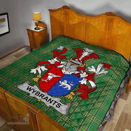 Scottish Wybrants Irish Coat of Arms Family Crest Quilt Irish National Tartan Irish County Quilts