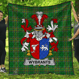 Scottish Wybrants Irish Coat of Arms Family Crest Quilt Irish National Tartan Irish County Quilts
