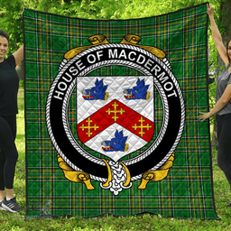 Scottish House Of Macdermot Irish Coat of Arms Family Crest Quilt Irish National Tartan Irish County Quilts