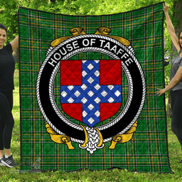 Scottish House Of Taaffe Irish Coat of Arms Family Crest Quilt Irish National Tartan Irish County Quilts