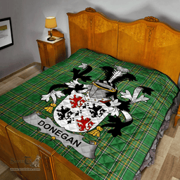 Scottish Donegan Or O'Donagan Irish Coat of Arms Family Crest Quilt Irish National Tartan Irish County Quilts