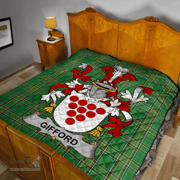 Scottish Gifford Irish Coat of Arms Family Crest Quilt Irish National Tartan Irish County Quilts