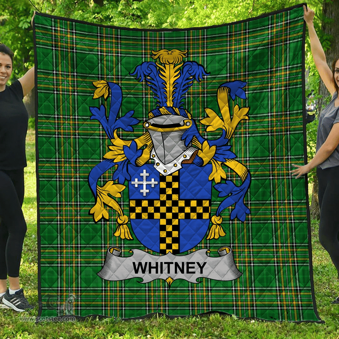 Scottish Whitney Irish Coat of Arms Family Crest Quilt Irish National Tartan Irish County Quilts