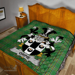 Scottish Orpie Irish Coat of Arms Family Crest Quilt Irish National Tartan Irish County Quilts