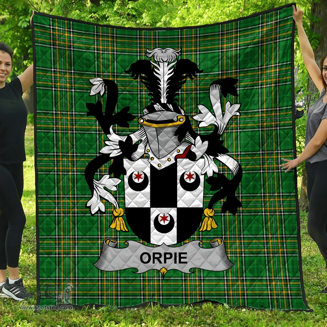 Scottish Orpie Irish Coat of Arms Family Crest Quilt Irish National Tartan Irish County Quilts