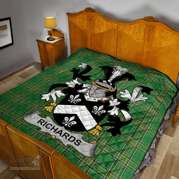 Scottish Richards Irish Coat of Arms Family Crest Quilt Irish National Tartan Irish County Quilts