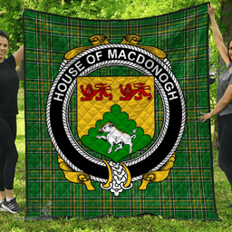 Scottish House Of Macdonogh (Connacht) Irish Coat of Arms Family Crest Quilt Irish National Tartan Irish County Quilts