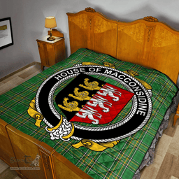 Scottish House Of Macconsidine Irish Coat of Arms Family Crest Quilt Irish National Tartan Irish County Quilts