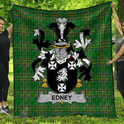 Scottish Edney Irish Coat of Arms Family Crest Quilt Irish National Tartan Irish County Quilts