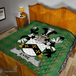 Scottish Eyre Irish Coat of Arms Family Crest Quilt Irish National Tartan Irish County Quilts