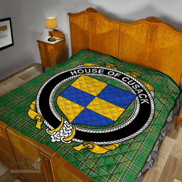 Scottish House Of Cusack Irish Coat of Arms Family Crest Quilt Irish National Tartan Irish County Quilts
