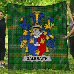 Scottish Galbraith Irish Coat of Arms Family Crest Quilt Irish National Tartan Irish County Quilts