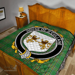 Scottish House Of O'Cullane (Or Collins) Irish Coat of Arms Family Crest Quilt Irish National Tartan Irish County Quilts