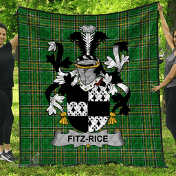Scottish Fitz-Rice Irish Coat of Arms Family Crest Quilt Irish National Tartan Irish County Quilts