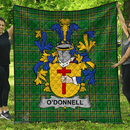 Scottish Donnell Or O'Donnell Irish Coat of Arms Family Crest Quilt Irish National Tartan Irish County Quilts