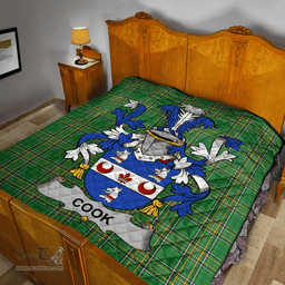 Scottish Cook Irish Coat of Arms Family Crest Quilt Irish National Tartan Irish County Quilts