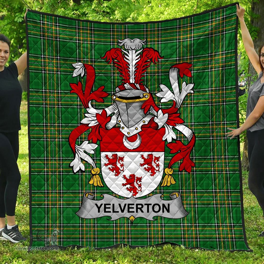 Scottish Yelverton Irish Coat of Arms Family Crest Quilt Irish National Tartan Irish County Quilts