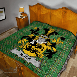 Scottish Rock Irish Coat of Arms Family Crest Quilt Irish National Tartan Irish County Quilts