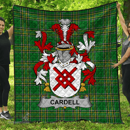 Scottish Cardell Irish Coat of Arms Family Crest Quilt Irish National Tartan Irish County Quilts