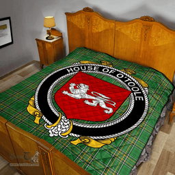 Scottish House Of O'Toole Irish Coat of Arms Family Crest Quilt Irish National Tartan Irish County Quilts