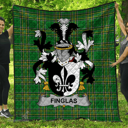 Scottish Finglas Irish Coat of Arms Family Crest Quilt Irish National Tartan Irish County Quilts