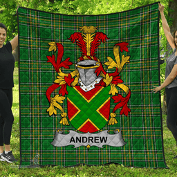 Scottish Andrew Irish Coat of Arms Family Crest Quilt Irish National Tartan Irish County Quilts