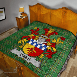 Scottish Vizer Irish Coat of Arms Family Crest Quilt Irish National Tartan Irish County Quilts