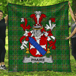 Scottish Phaire Irish Coat of Arms Family Crest Quilt Irish National Tartan Irish County Quilts