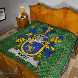 Scottish Knox Irish Coat of Arms Family Crest Quilt Irish National Tartan Irish County Quilts