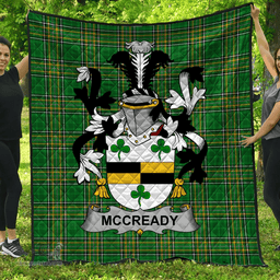 Scottish Mccready Or Mccreadie Irish Coat of Arms Family Crest Quilt Irish National Tartan Irish County Quilts