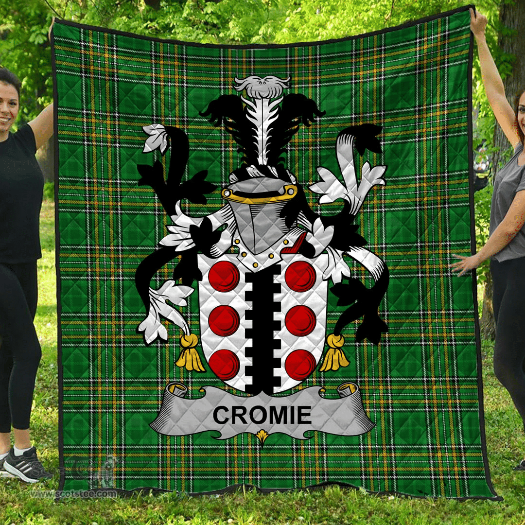 Scottish Cromie Irish Coat of Arms Family Crest Quilt Irish National Tartan Irish County Quilts