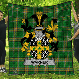 Scottish Warner Irish Coat of Arms Family Crest Quilt Irish National Tartan Irish County Quilts