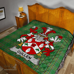 Scottish Cullen Or O'Cullen Irish Coat of Arms Family Crest Quilt Irish National Tartan Irish County Quilts