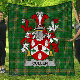 Scottish Cullen Or O'Cullen Irish Coat of Arms Family Crest Quilt Irish National Tartan Irish County Quilts