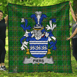 Scottish Piers Irish Coat of Arms Family Crest Quilt Irish National Tartan Irish County Quilts
