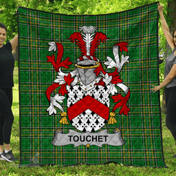 Scottish Touchet Irish Coat of Arms Family Crest Quilt Irish National Tartan Irish County Quilts
