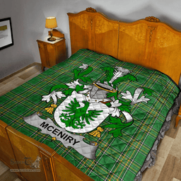 Scottish Mceniry Or Mcenery Irish Coat of Arms Family Crest Quilt Irish National Tartan Irish County Quilts