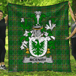 Scottish Mceniry Or Mcenery Irish Coat of Arms Family Crest Quilt Irish National Tartan Irish County Quilts